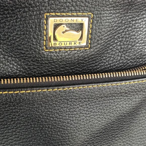 Dooney & Bourke Black Crossbody Bag with Tan Accents - Picture 2 of 14